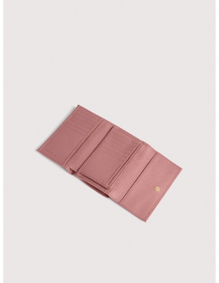 Portafoglio medio con patta in pelle con grana Coccinelle Metallic Medium – Winter Rose - foto 2