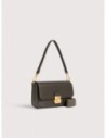 Borsa baguette in pelle con grana Coccinelle C-Me Lock Medium – Fango Borsa baguette in pelle con grana Coccinelle C-Me Lock Medium – Fango