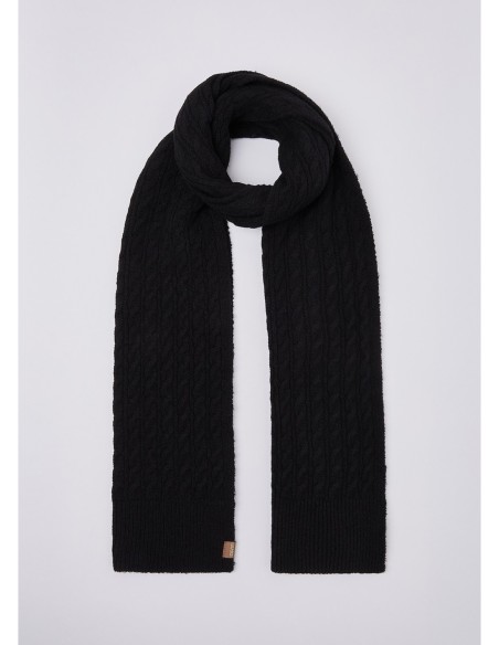 Set berretto e sciarpa in maglia a trecce Liu Jo – Nero - foto 5