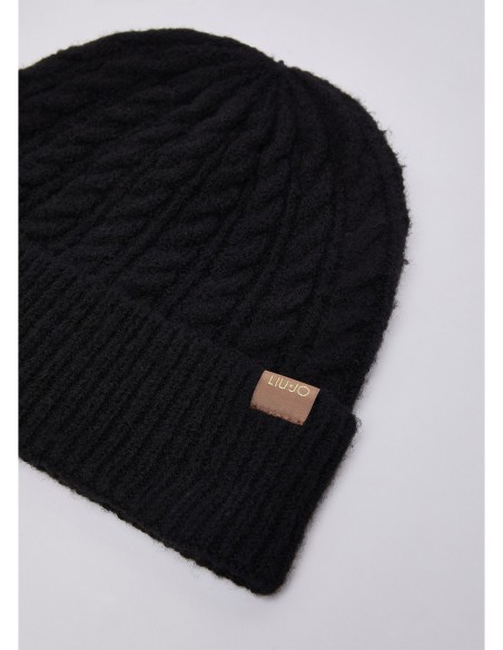 Set berretto e sciarpa in maglia a trecce Liu Jo – Nero - foto 6