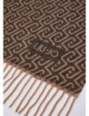 Stola needle punch con logo monogram Liu Jo – Nero