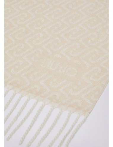 Stola needle punch con logo monogram Liu Jo – Beige - foto 4