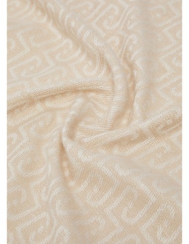 Stola needle punch con logo monogram Liu Jo – Beige - foto 5