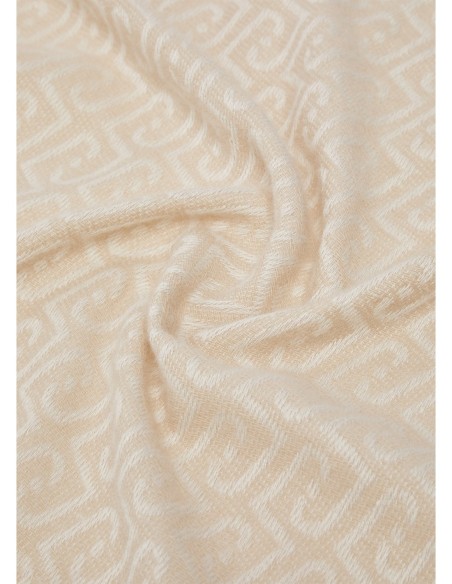 Stola needle punch con logo monogram Liu Jo – Beige - foto 5