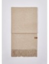 Stola ampia con logo monogram Liu Jo – Cammello