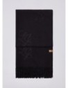 Stola ampia con logo monogram Liu Jo – Nero