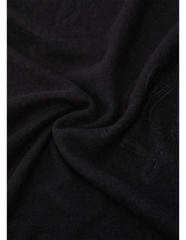 Stola ampia con logo monogram Liu Jo – Nero - foto 5