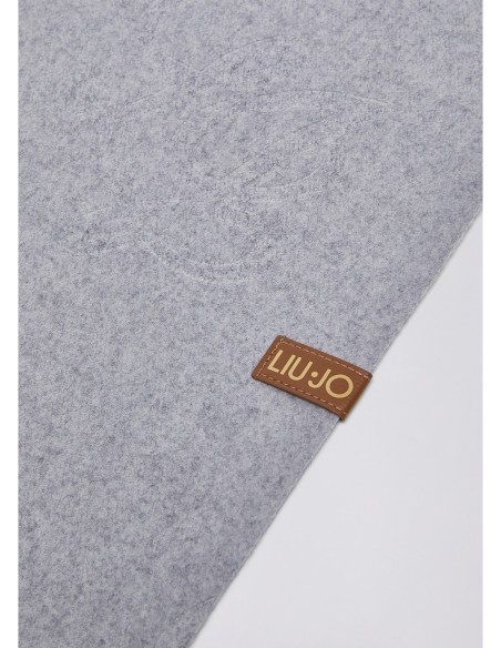 Stola ampia con logo monogram Liu Jo – Frozen - foto 3