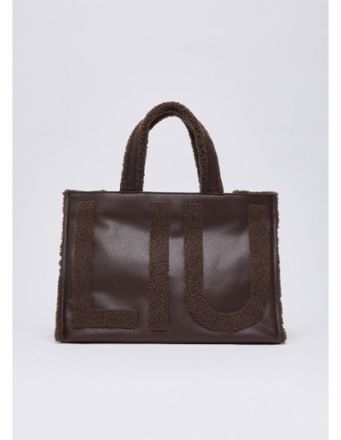Tote bag grande con maxi logo Liu Jo – Testa di moro - foto 2