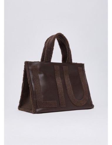 Tote bag grande con maxi logo Liu Jo – Testa di moro - foto 3