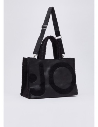 Tote bag grande con maxi logo Liu Jo – Nero - foto 4