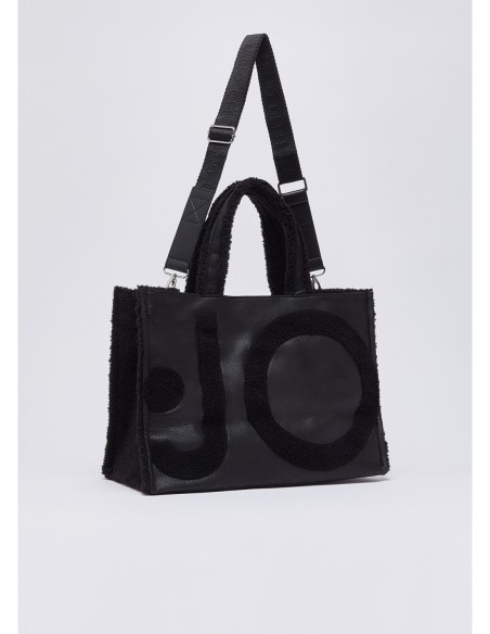 Tote bag grande con maxi logo Liu Jo – Nero - foto 4