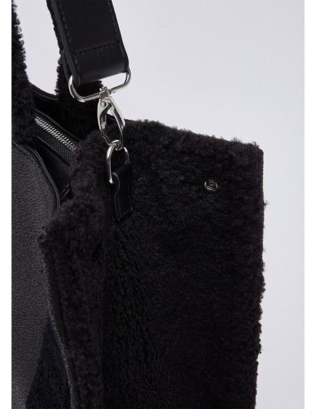 Tote bag grande con maxi logo Liu Jo – Nero - foto 5