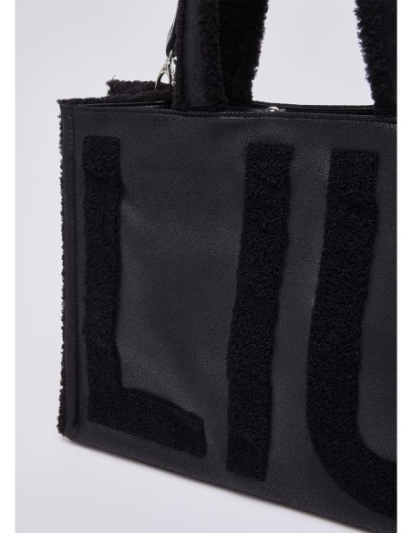 Tote bag grande con maxi logo Liu Jo – Nero - foto 6