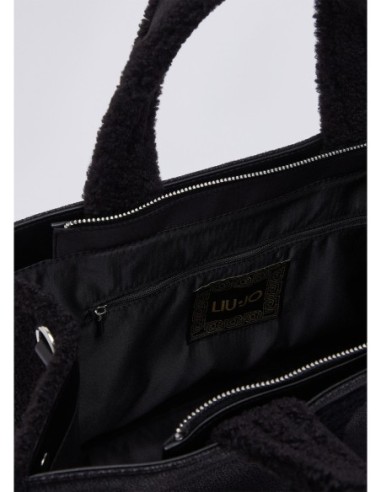 Tote bag grande con maxi logo Liu Jo – Nero - foto 7