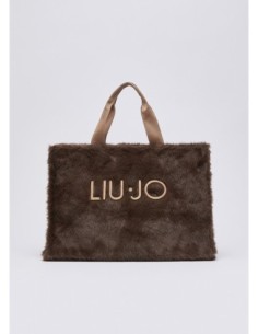Tote bag grande in teddy Liu Jo – Testa di moro - foto 1 2