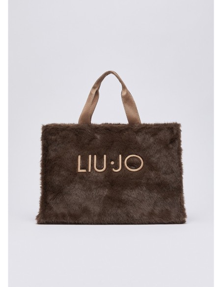 Tote bag grande in teddy Liu Jo – Testa di moro - foto 2