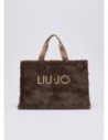 Tote bag grande in teddy Liu Jo – Testa di moro Tote bag grande in teddy Liu Jo – Testa di moro