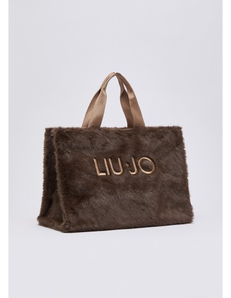 Tote bag grande in teddy Liu Jo – Testa di moro - foto 3