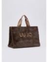 Tote bag grande in teddy Liu Jo – Testa di moro Tote bag grande in teddy Liu Jo – Testa di moro