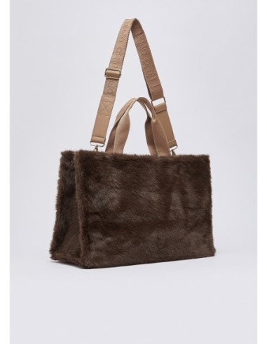 Tote bag grande in teddy Liu Jo – Testa di moro - foto 4
