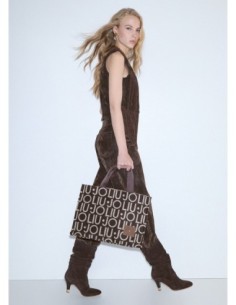 Tote bag grande jacquard monogram Liu Jo – Testa di moro - foto 1