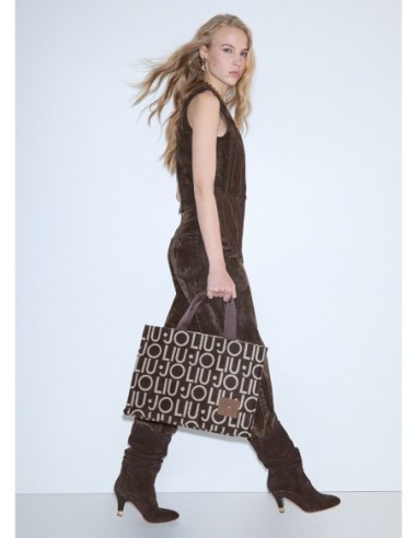 Tote bag grande jacquard monogram Liu Jo – Testa di moro - foto 1