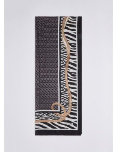 Stola animalier con stampa cinturini Liu Jo – Nero - foto 1 2