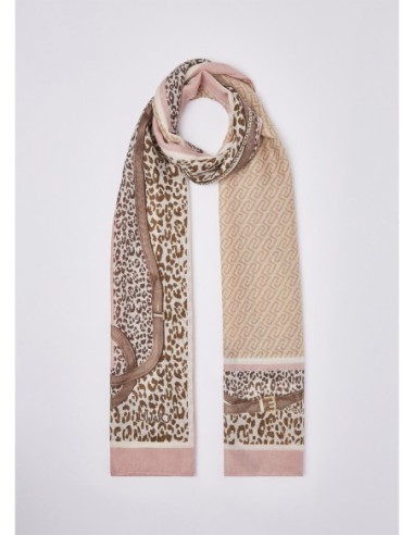 Stola animalier con stampa cinturini Liu Jo – Rosa cameo - foto 2