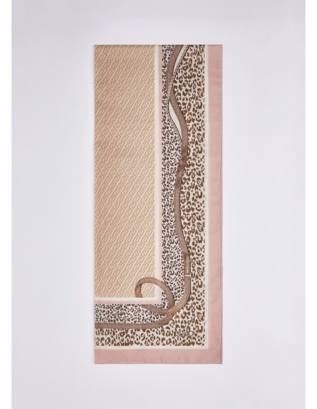 Stola animalier con stampa cinturini Liu Jo – Rosa cameo - foto 3