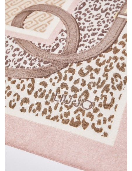 Stola animalier con stampa cinturini Liu Jo – Rosa cameo - foto 4