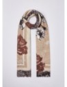 Stola con fiori e motivo animalier Liu Jo – Beige