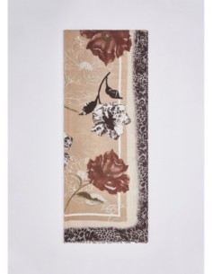 Stola con fiori e motivo animalier Liu Jo – Beige - foto 1 2