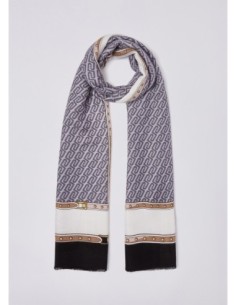 Stola monogram con fibbie decorative Liu Jo – Nero - foto 1 2