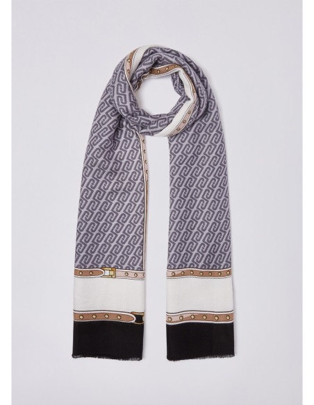 Stola monogram con fibbie decorative Liu Jo – Nero - foto 2
