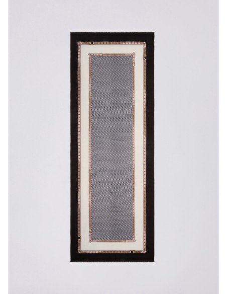 Stola monogram con fibbie decorative Liu Jo – Nero - foto 3
