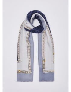 Stola monogram con fibbie decorative Liu Jo – Azzurro - foto 1