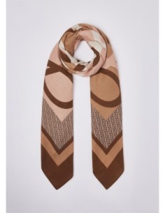Foulard color block con logo Liu Jo – Cammello - foto 2