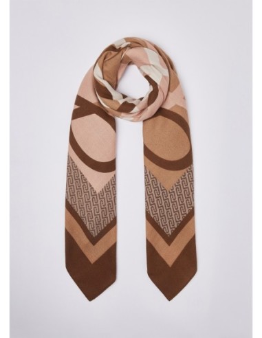 Foulard color block con logo Liu Jo – Cammello - foto 2