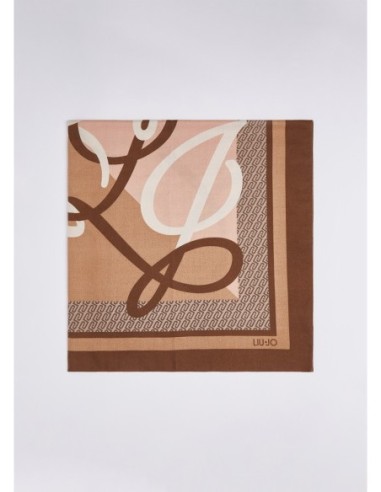 Foulard color block con logo Liu Jo – Cammello - foto 3