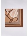 Foulard color block con logo Liu Jo – Cammello
