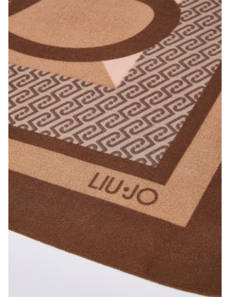 Foulard color block con logo Liu Jo – Cammello - foto 4