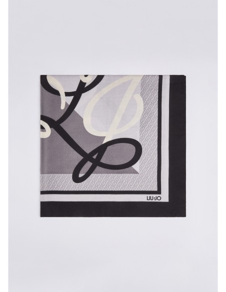 Foulard color block con logo Liu Jo – Nero - foto 3