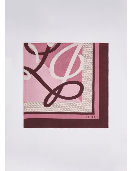 Foulard color block con logo Liu Jo – Melanzana - foto 2