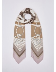 Foulard animalier metal mix Liu Jo – Beige - foto 1 2