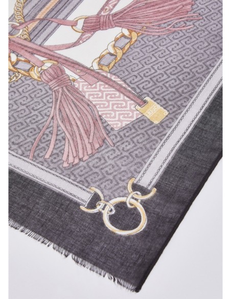 Stola con stampa metalware Liu Jo – Nero - foto 3