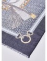 Stola con stampa metalware Liu Jo – Blu Stola con stampa metalware Liu Jo – Blu
