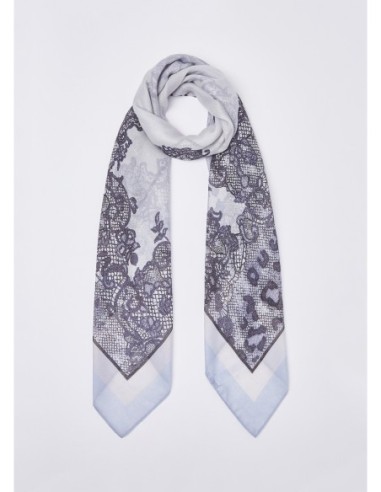 Foulard leopardato con pizzo Liu Jo – Azzurro - foto 2