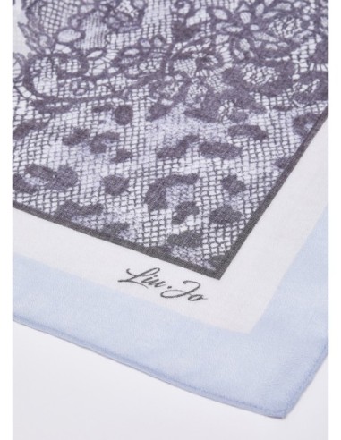 Foulard leopardato con pizzo Liu Jo – Azzurro - foto 4