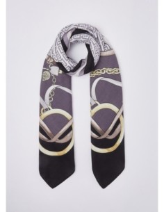 Foulard grande con stampa metalware Liu Jo – Nero - foto 1